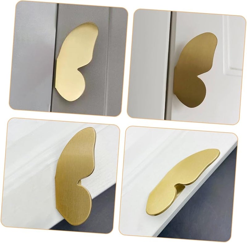 مقابض خزانة فراشة الذهب المصقول - Image 3